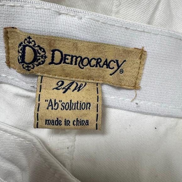 Democracy Women's White Stretch Cotton High Rise Skinny Jeans Plus Size 24W - Picture 8 of 10